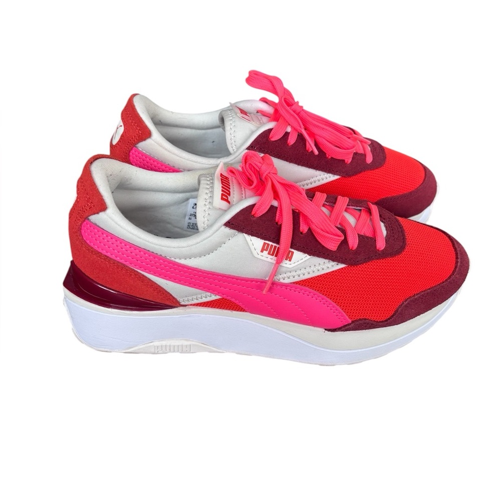 PUMA Women's Red and Pink Athletic Sneakers
